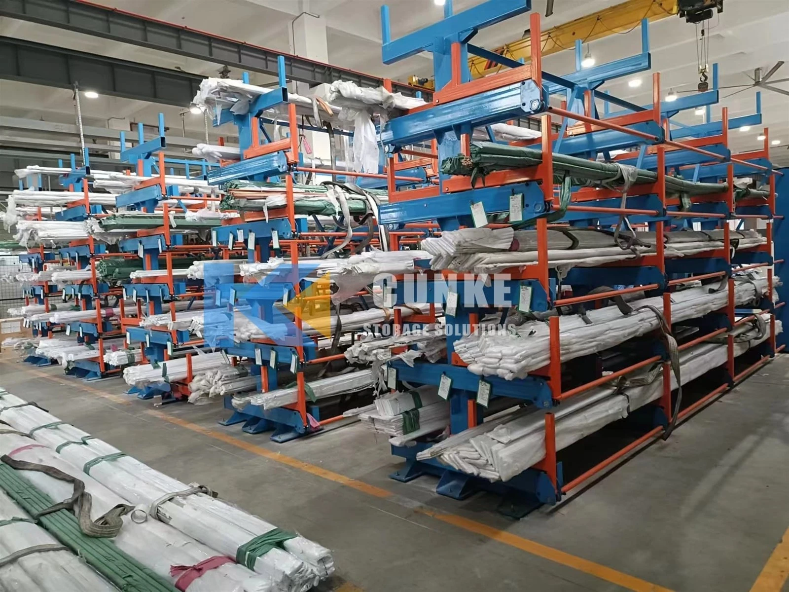 profile storage rack loaded with aluminum profiles profile storage rack loaded with aluminum profiles
